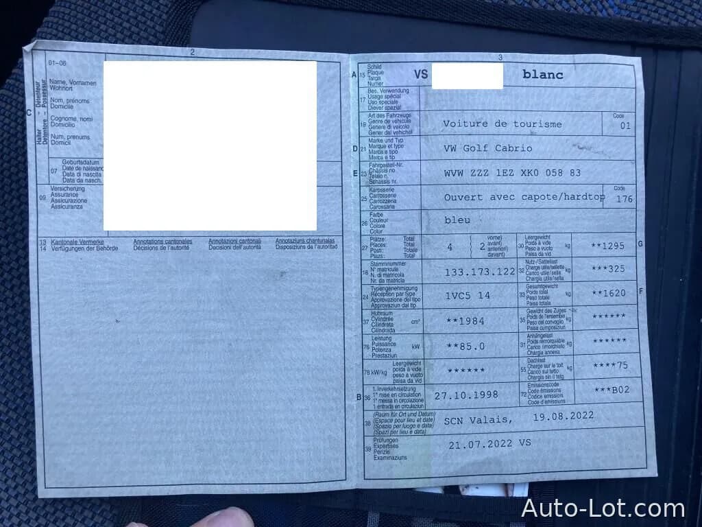 VW Golf III Cabriolet - фото 23